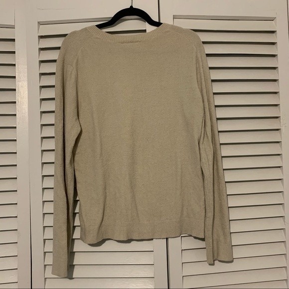 EXTREMELY SOFT Croft and Barrow Cream Neutral Crew Neck Sweater size Large - Picture 5 of 7
